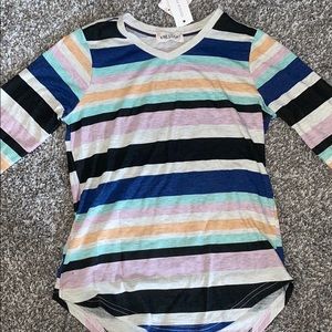 Colorful striped long sleeve shirt!
